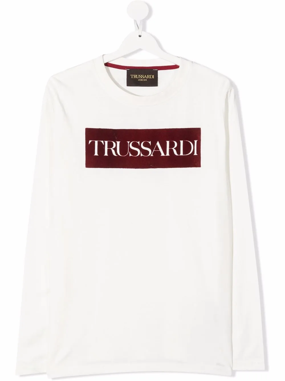 фото Trussardi junior футболка с длинными рукавами и логотипом