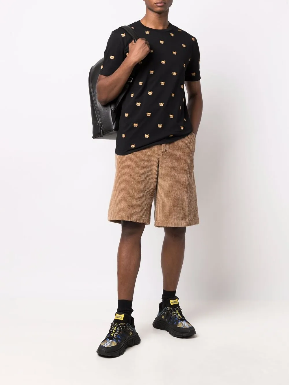 фото Moschino футболка с вышивкой teddy bear