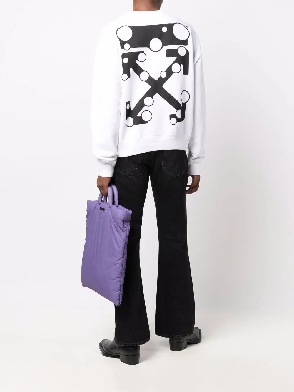 Off-White Sweater met logoprint - Wit
