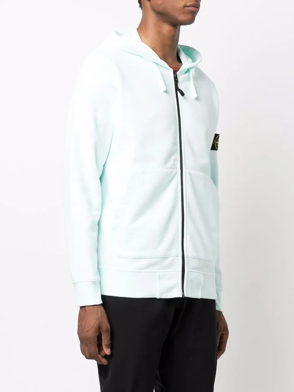 фото Stone island худи на молнии с нашивкой-логотипом