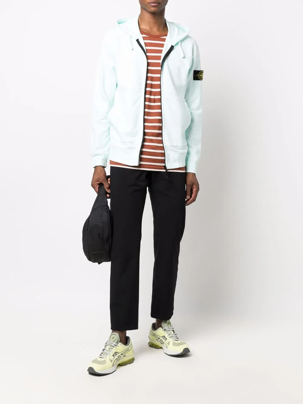 фото Stone island худи на молнии с нашивкой-логотипом