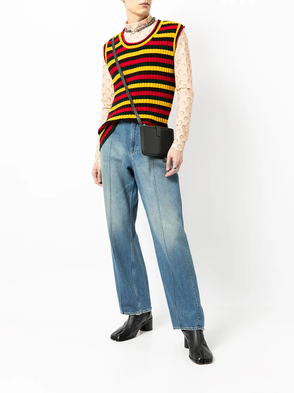 фото Maison margiela сумка-мессенджер с декоративной строчкой