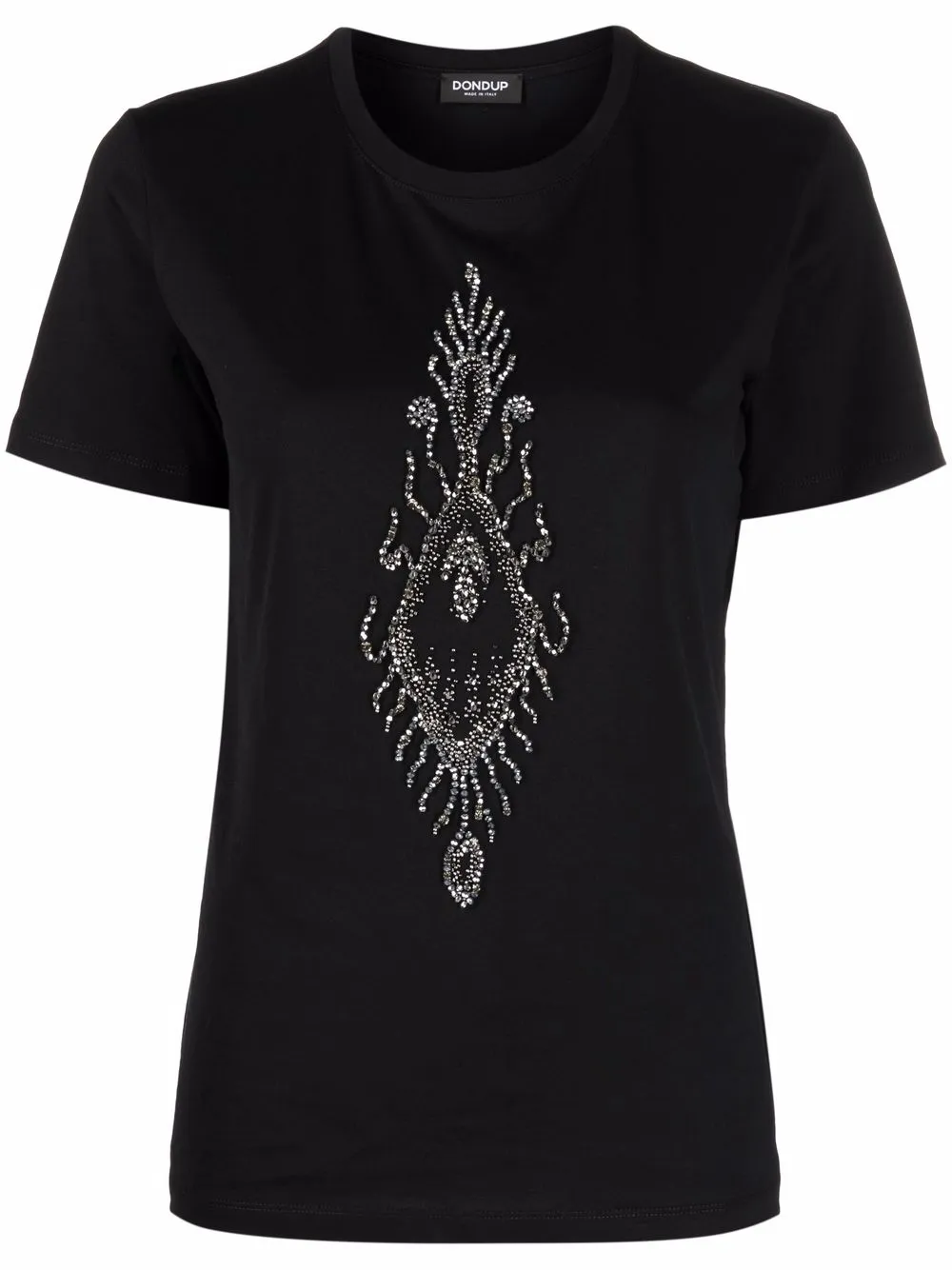 

DONDUP playera con detalles de mostacillas - Negro