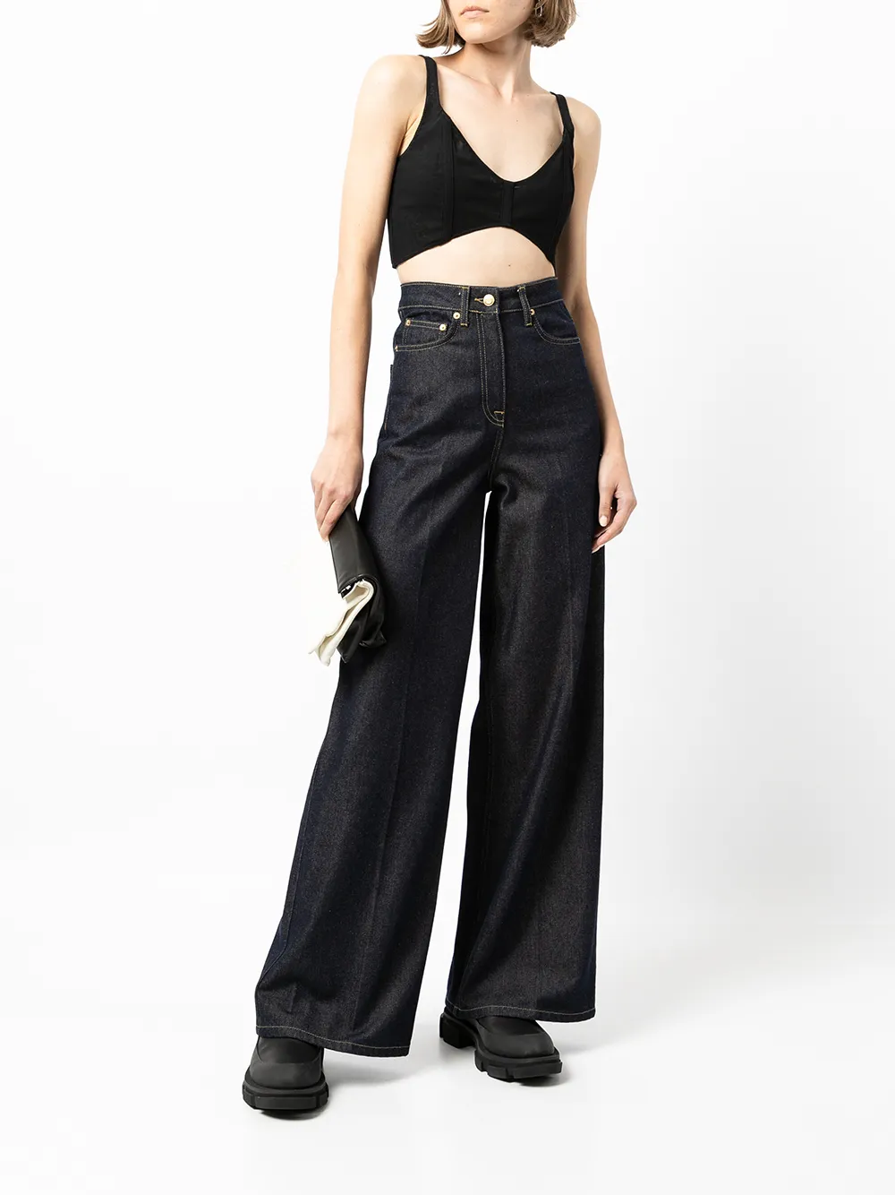 Dion Lee Semi-doorzichtige bh - Zwart