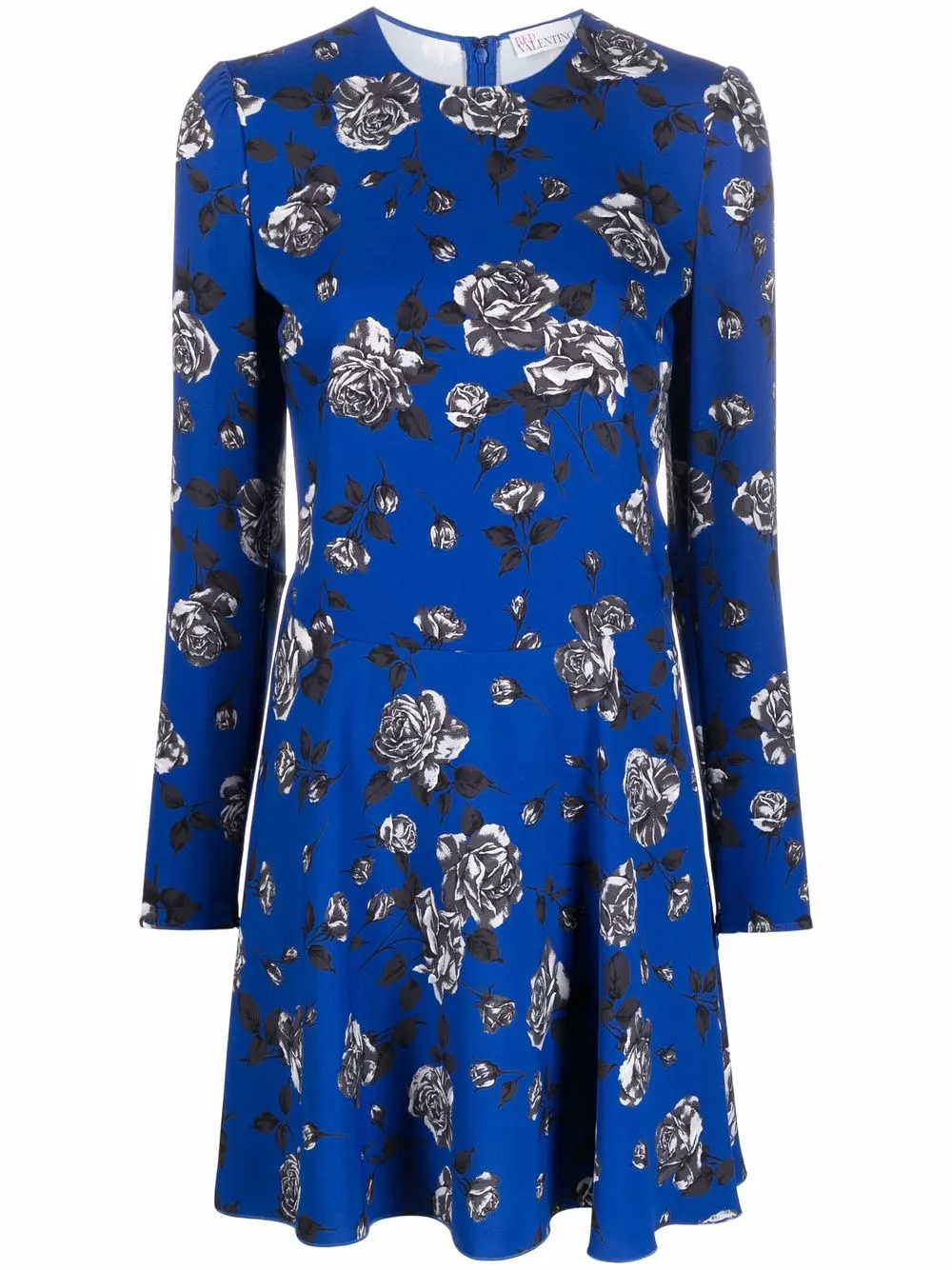 фото Red valentino платье с длинными рукавами и цветочным принтом