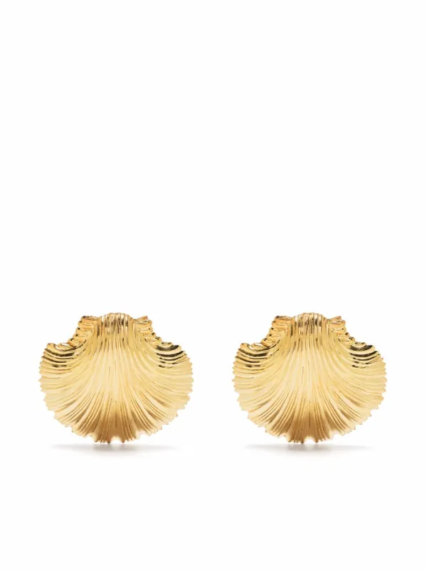 Seashell gold earrings top