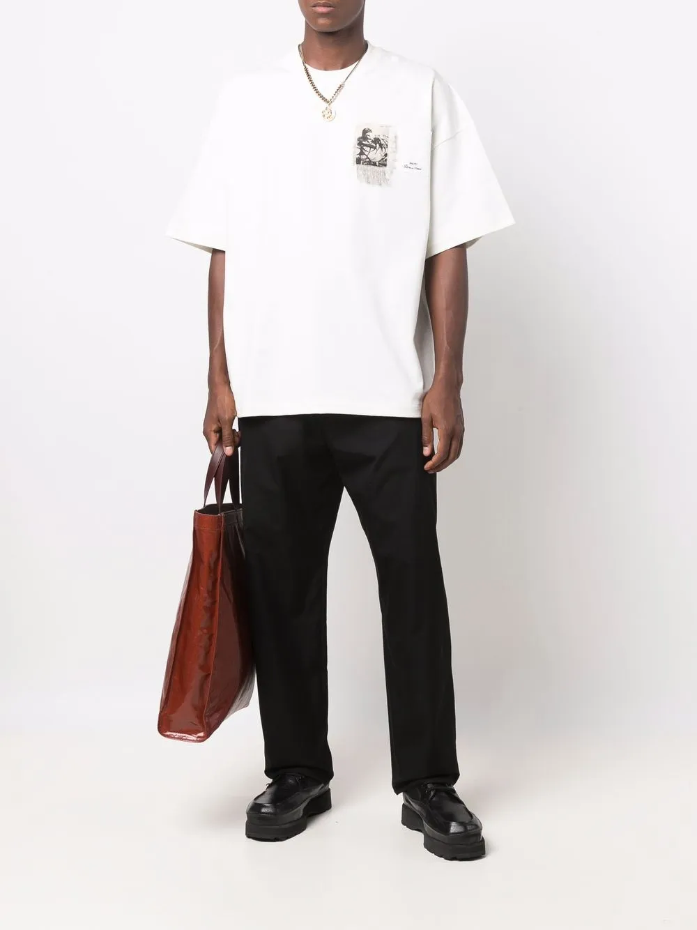 фото Jil sander футболка с нашивкой