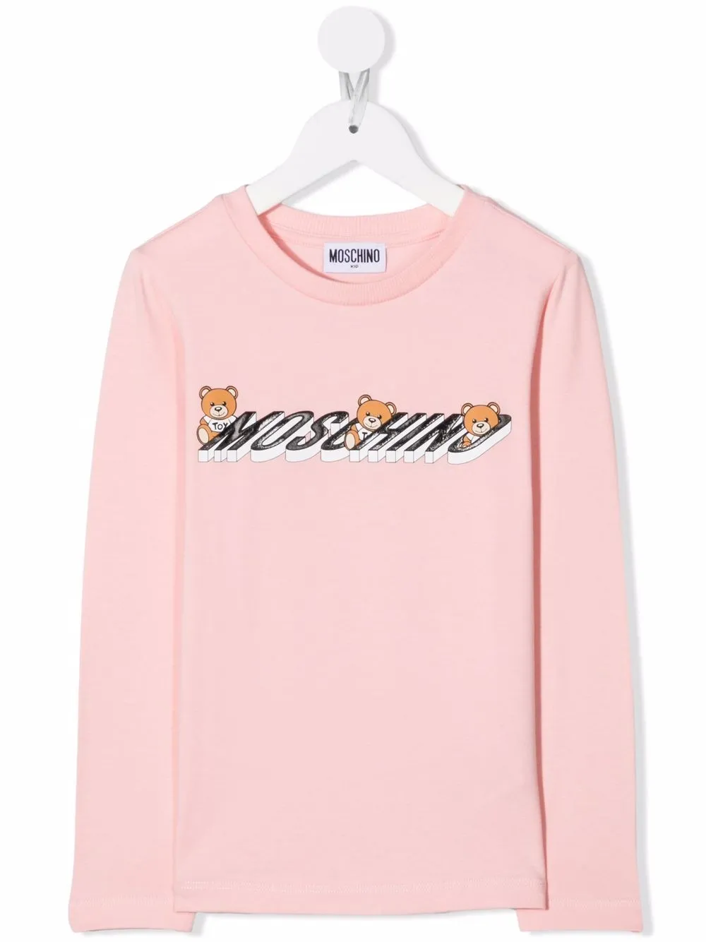 фото Moschino kids футболка с длинными рукавами и логотипом