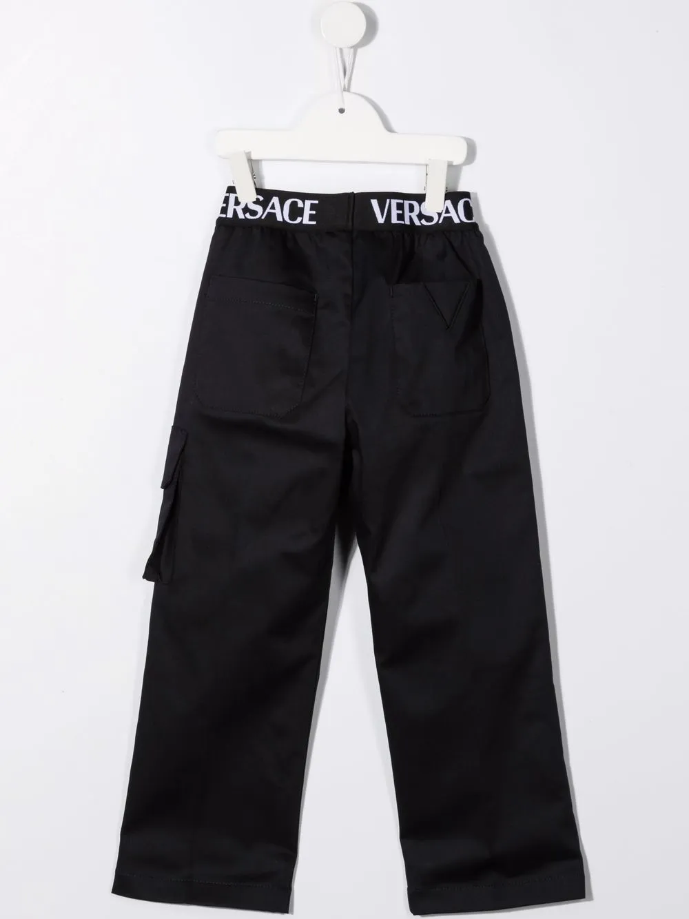 фото Versace kids брюки прямого кроя с логотипом