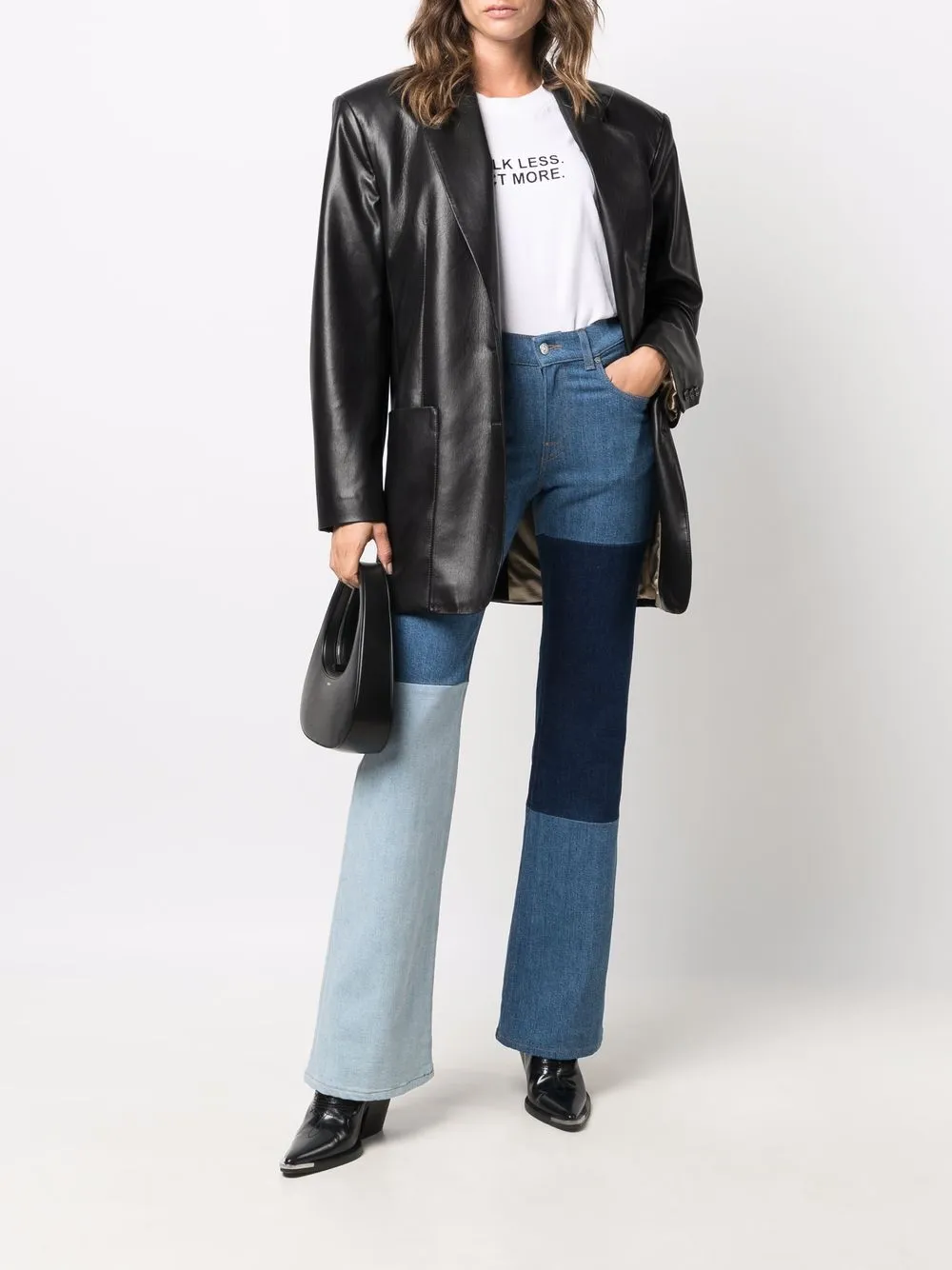 фото 7 for all mankind джинсы bootcut shades в технике пэчворк