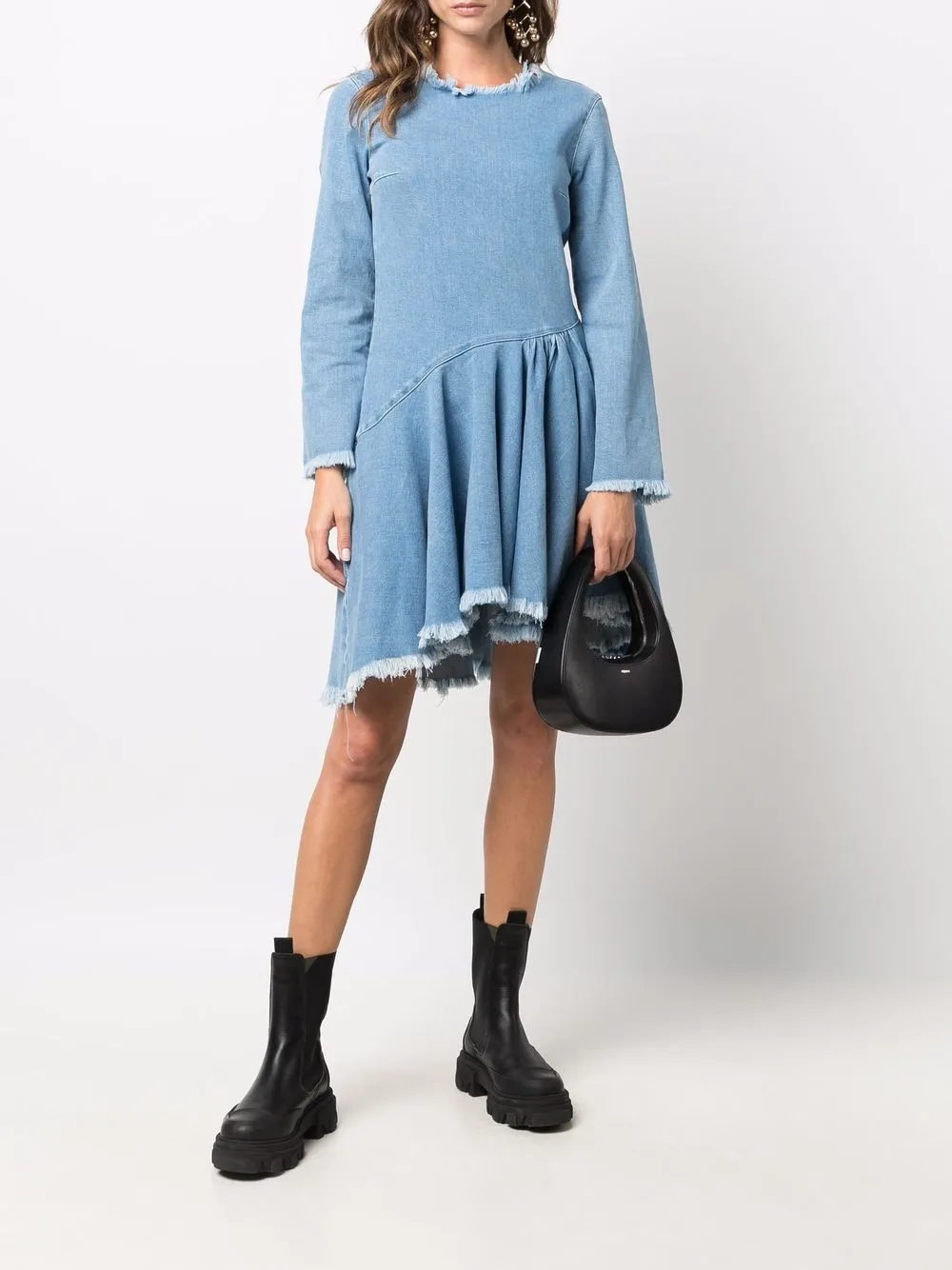 фото 7 for all mankind джинсовое платье мини с необработанным краем