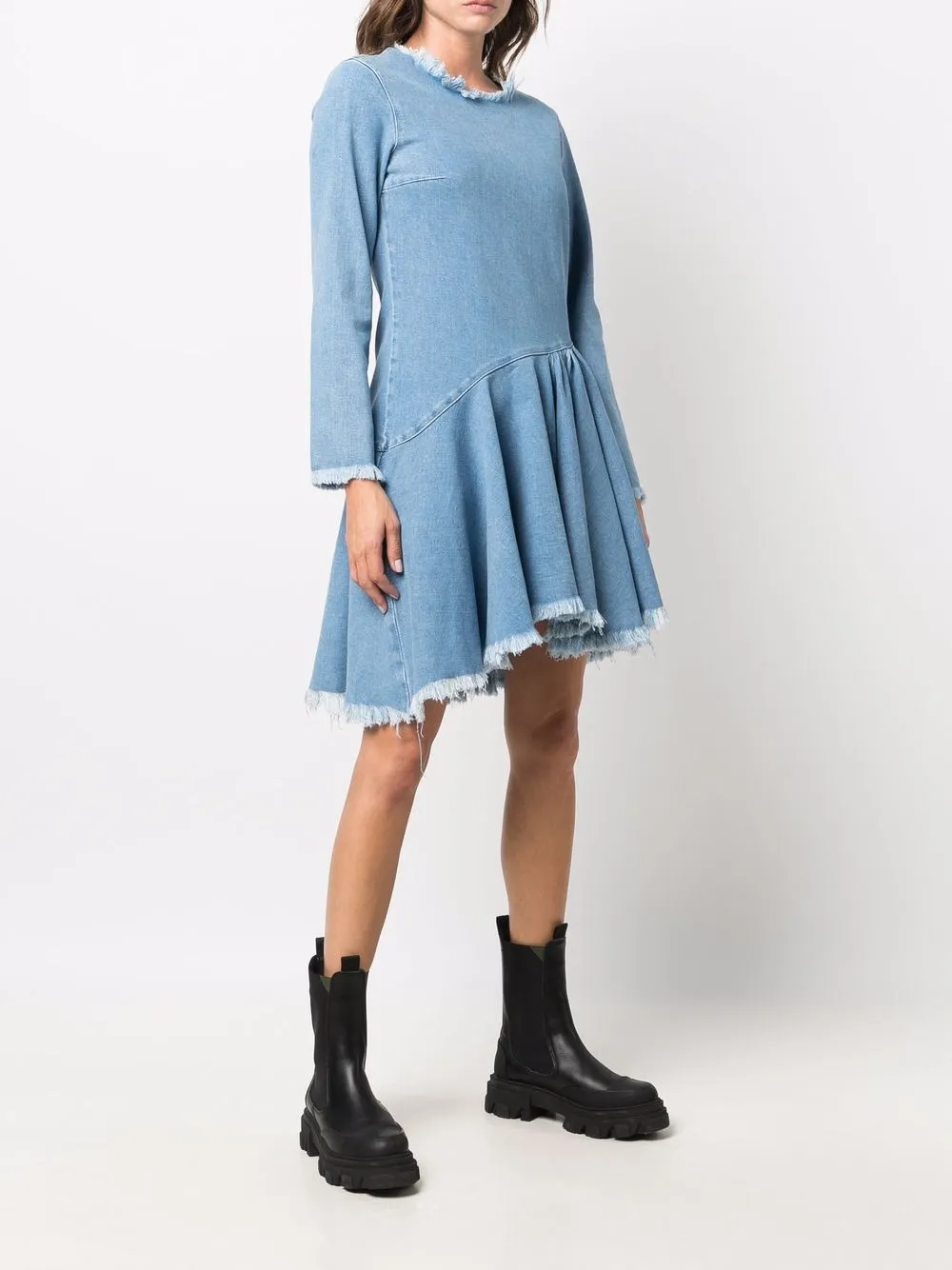 фото 7 for all mankind джинсовое платье мини с необработанным краем