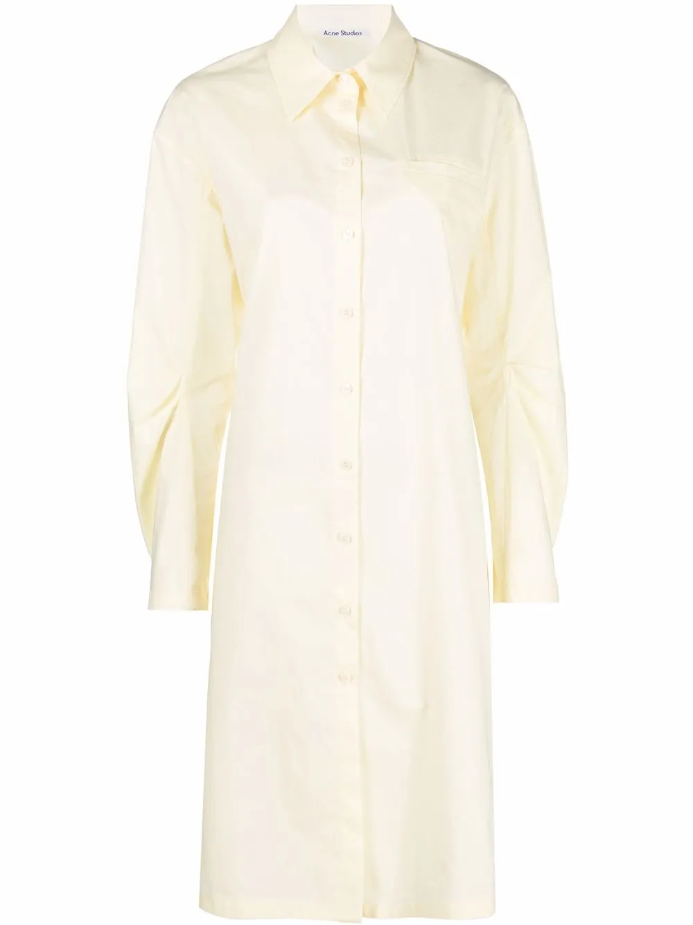 

Acne Studios vestido camisero con detalles de aberturas - Amarillo