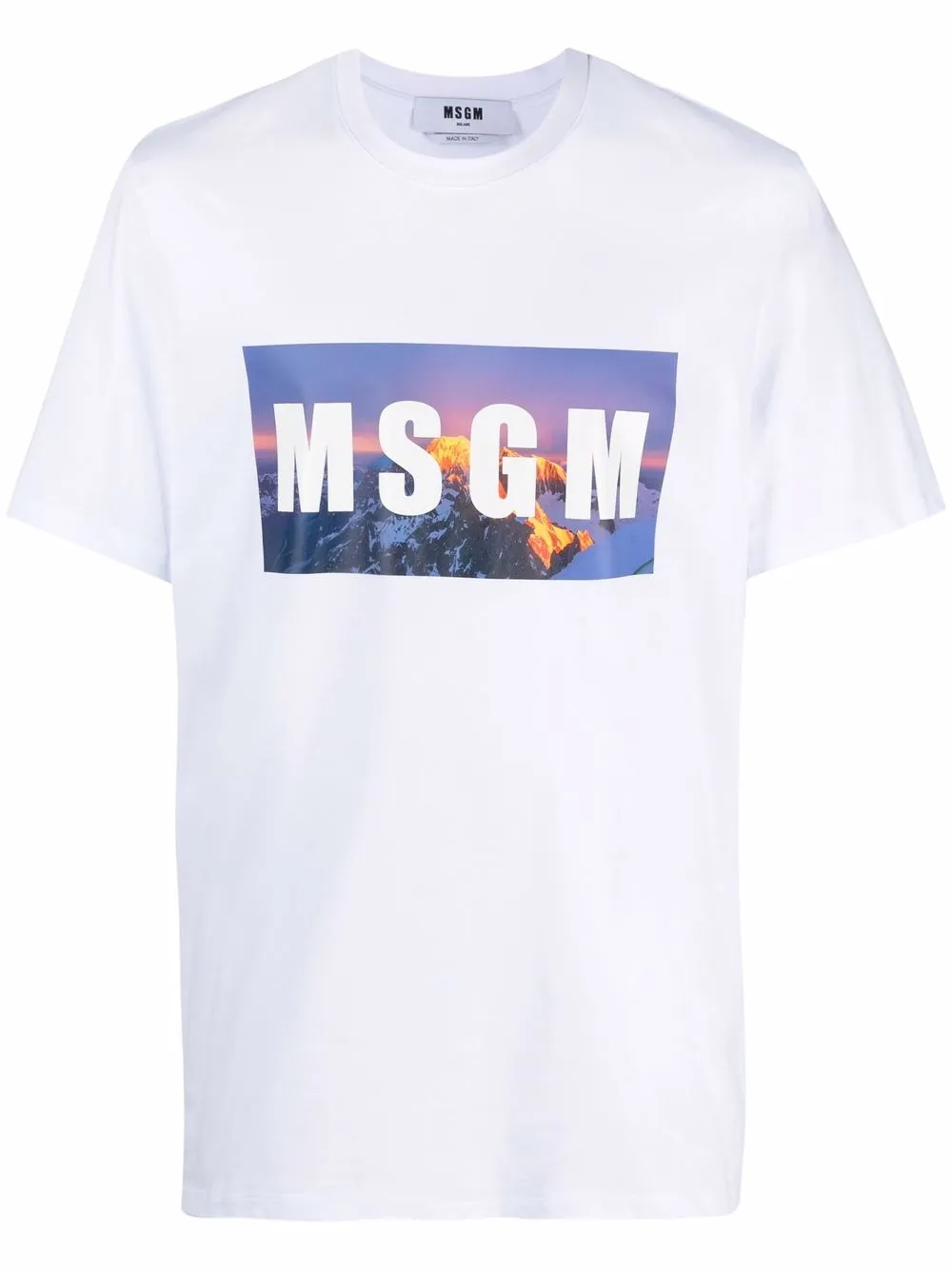 

MSGM playera con logo estampado - Blanco