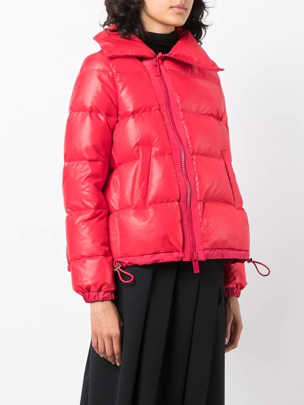 фото Sacai пуховик с капюшоном