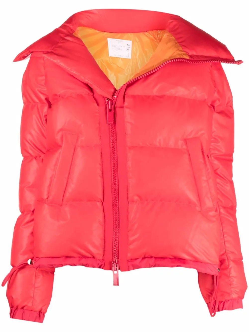 фото Sacai пуховик с капюшоном