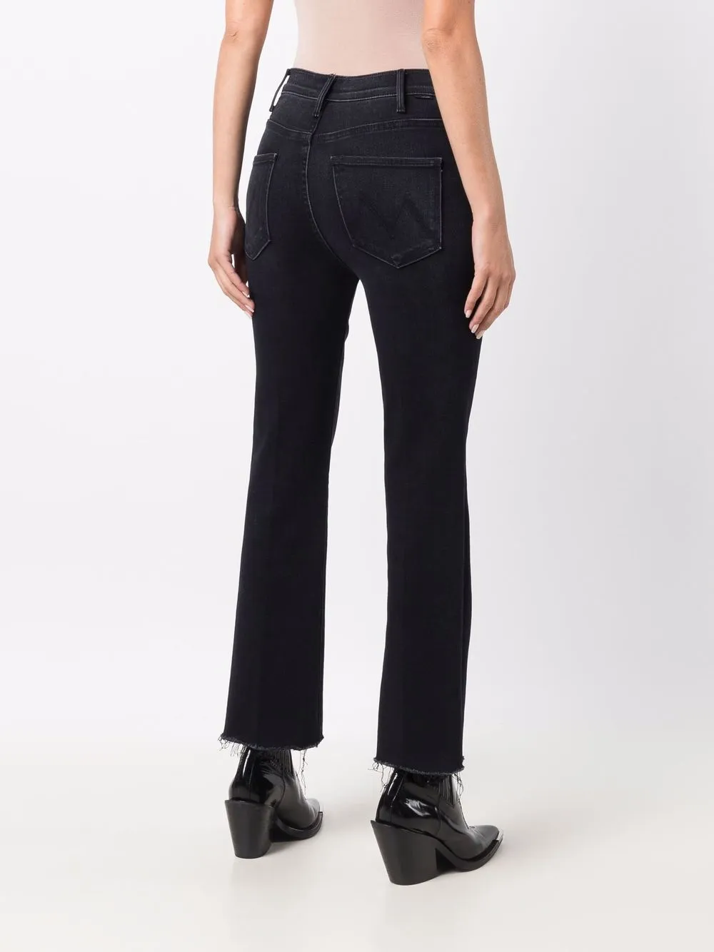 фото Mother укороченные джинсы bootcut с завышенной талией