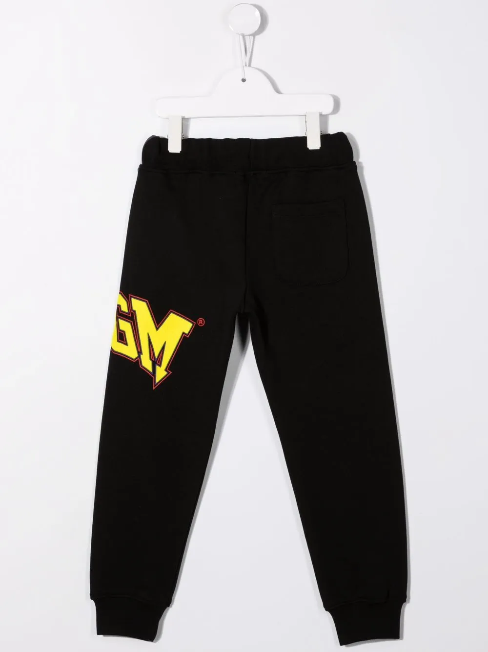 Shop Msgm Graphic-print Track Trousers In Black