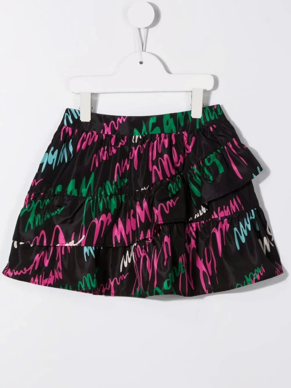фото Msgm kids юбка с оборками и графичным принтом