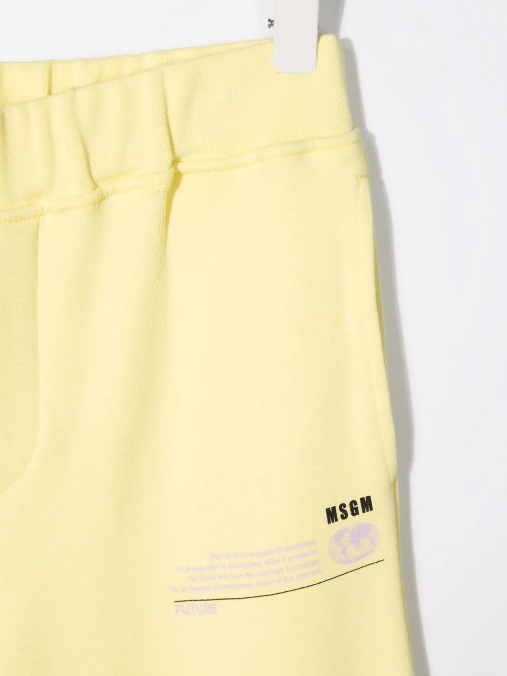 фото Msgm kids спортивные брюки из органического хлопка с принтом
