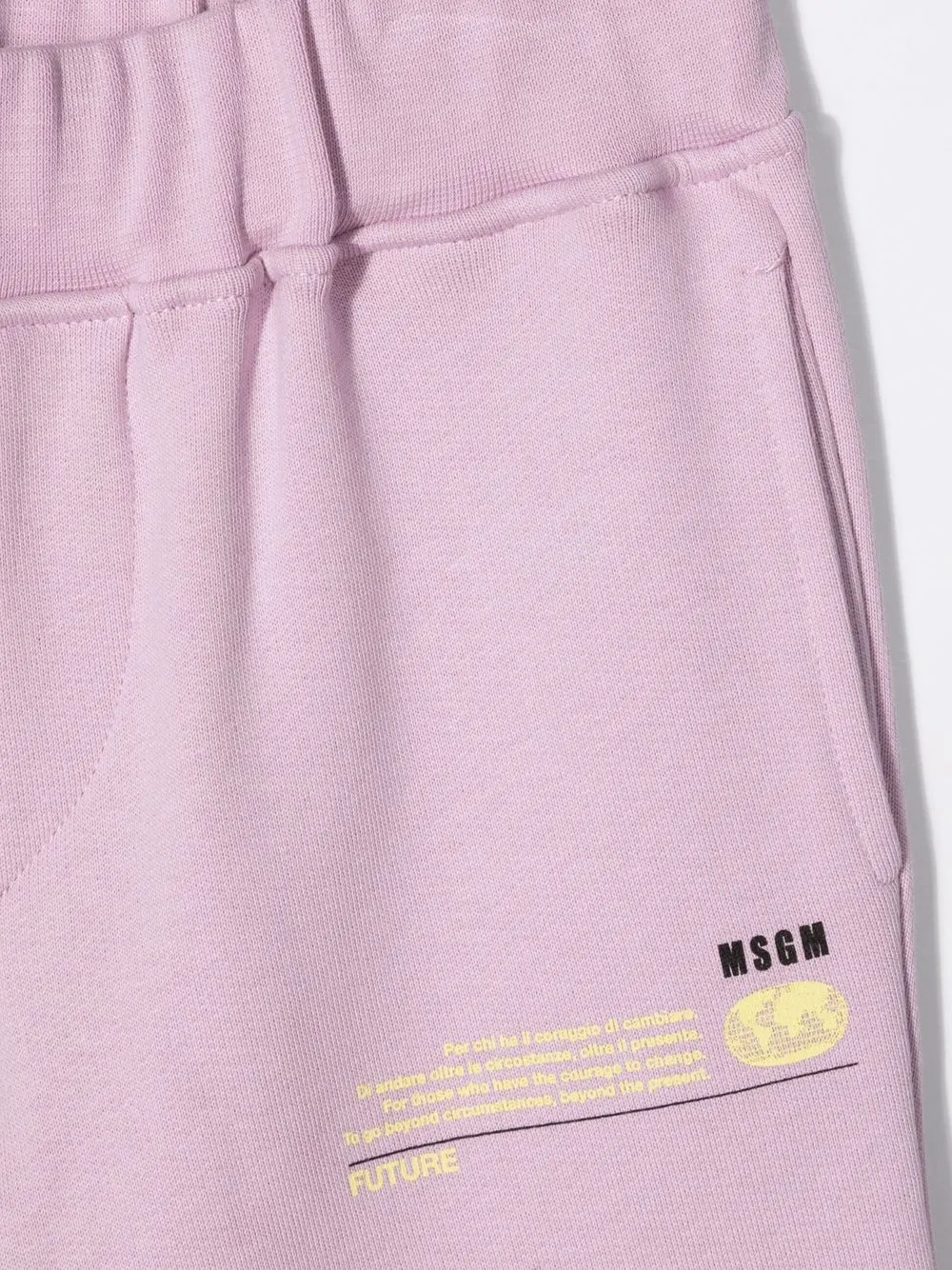 фото Msgm kids спортивные брюки с принтом future