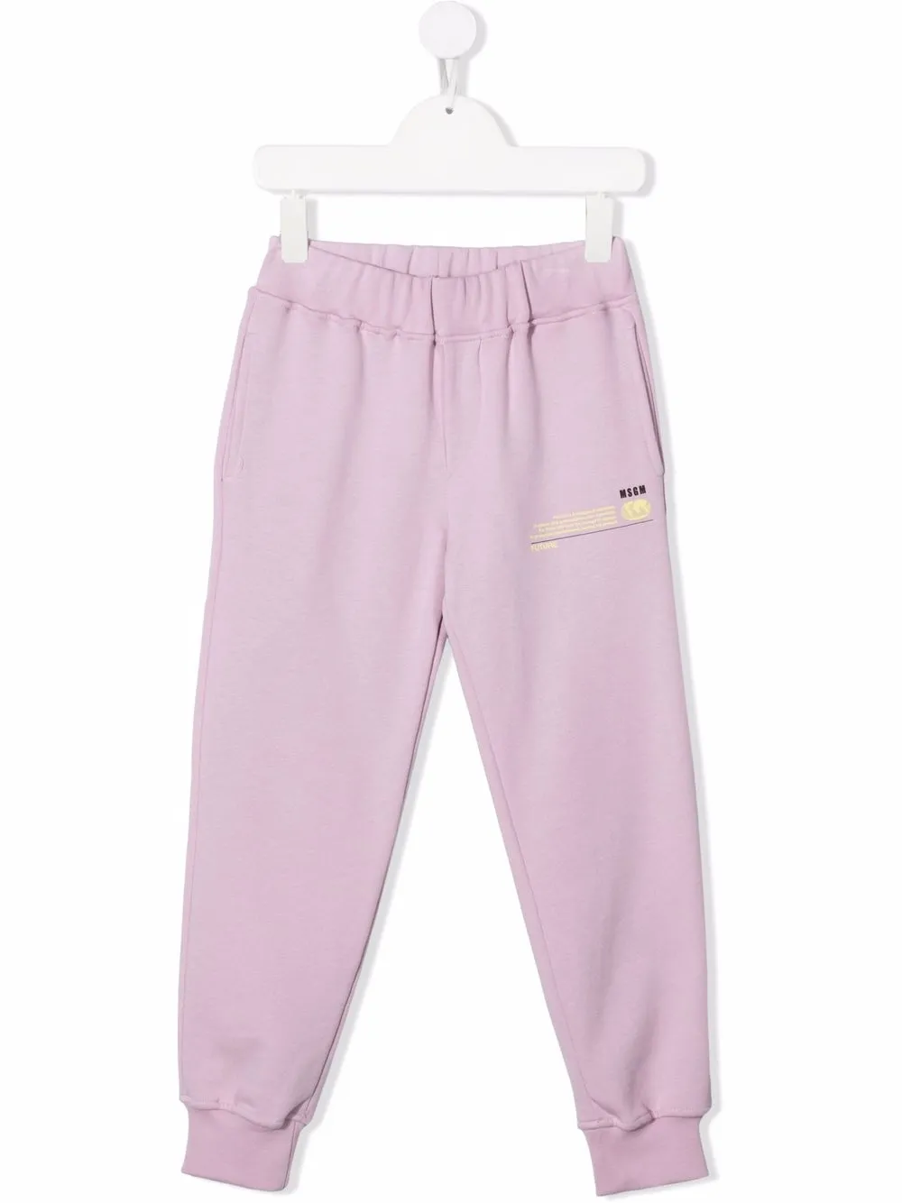фото Msgm kids спортивные брюки с принтом future