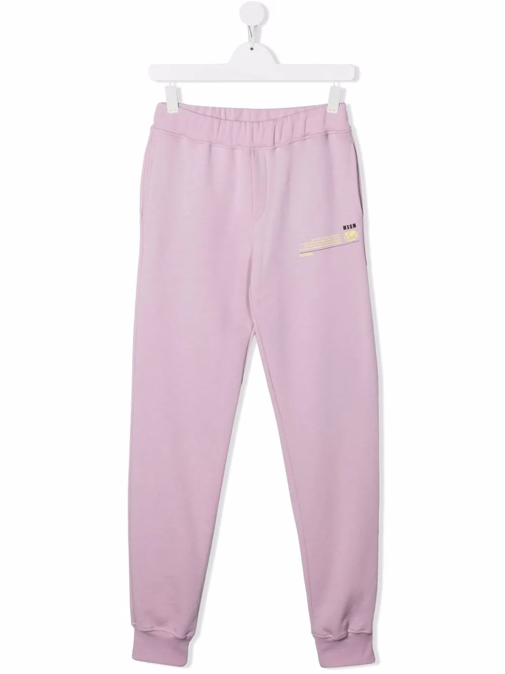 фото Msgm kids спортивные брюки с графичным принтом