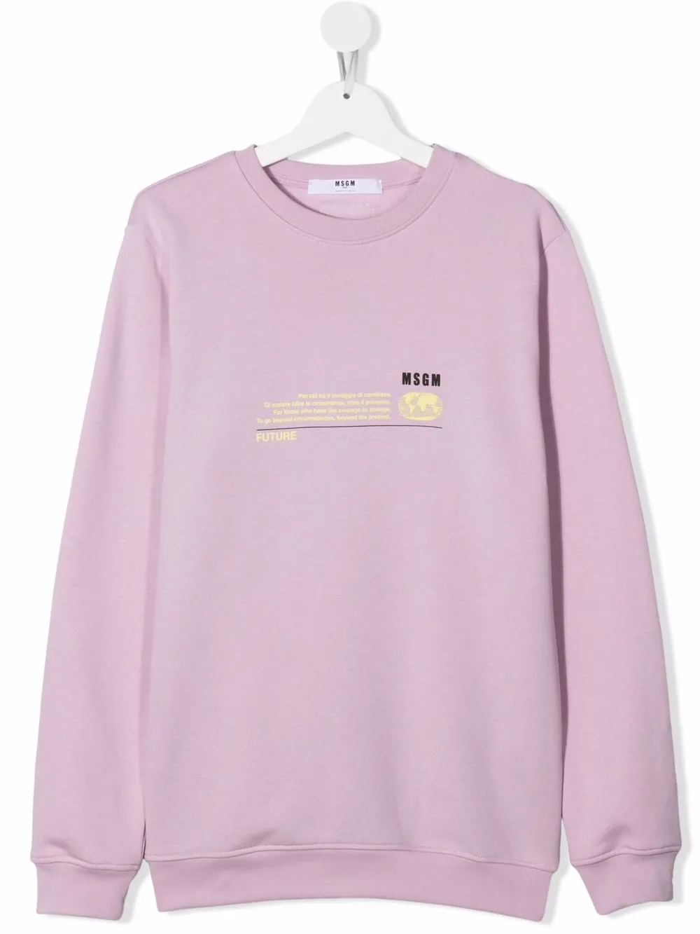 фото Msgm kids толстовка с принтом future