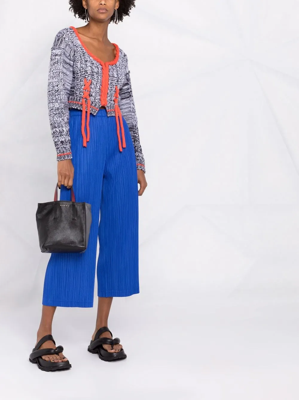 фото Pleats please issey miyake укороченные плиссированные брюки