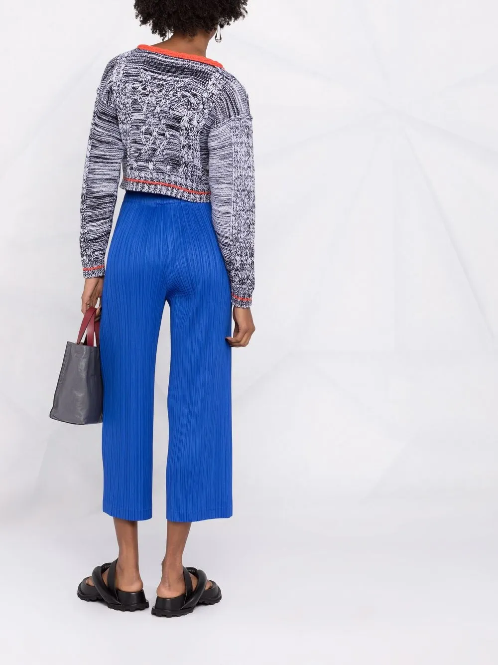 фото Pleats please issey miyake укороченные плиссированные брюки