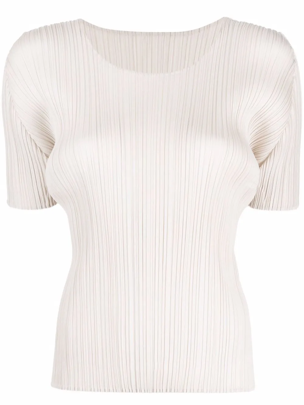 фото Pleats please issey miyake плиссированный топ с короткими рукавами