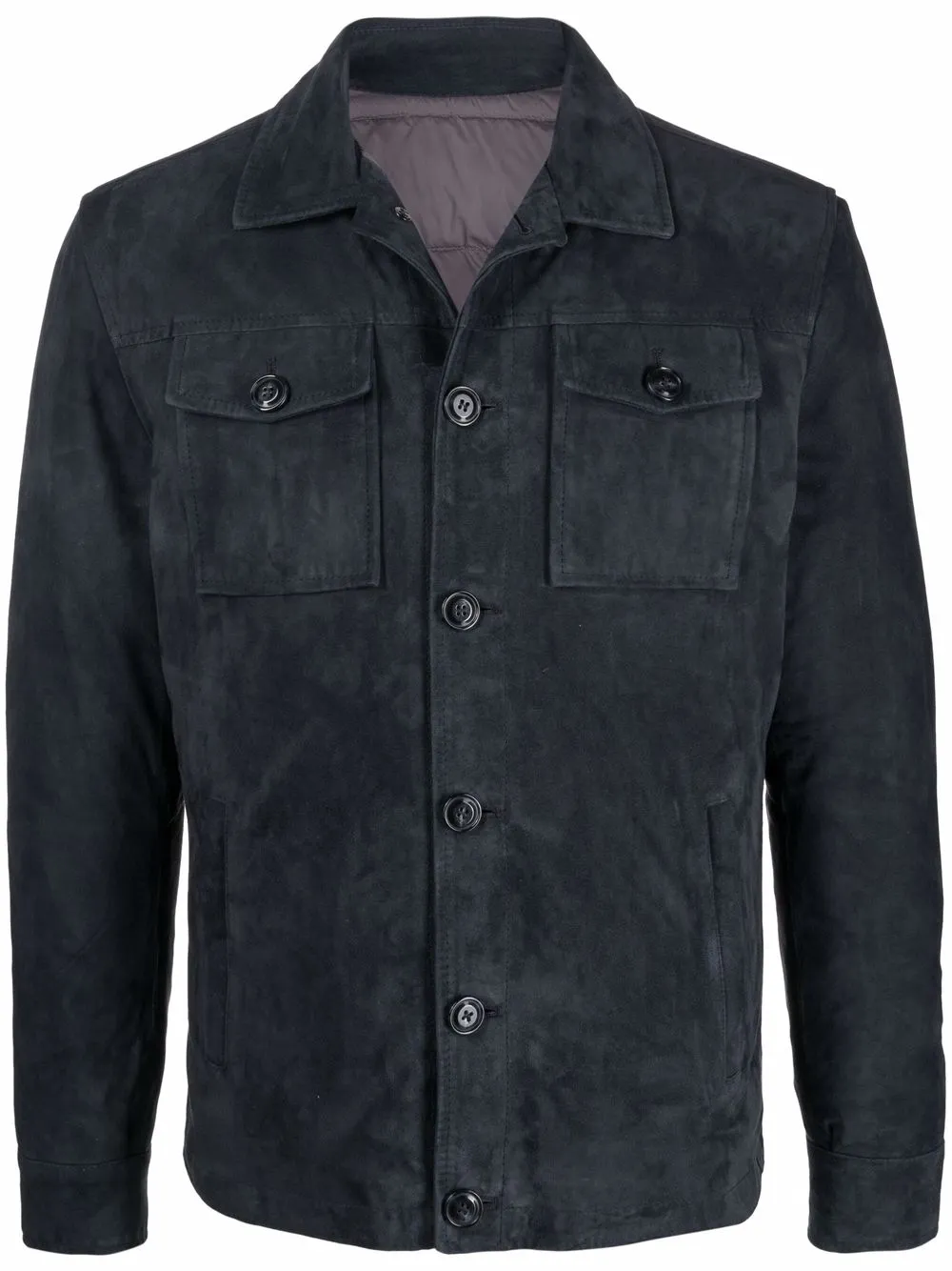 black suede shirt jacket