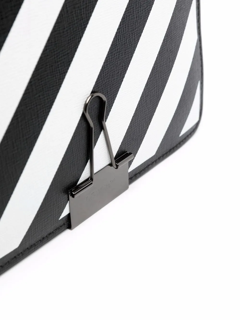 фото Off-white сумка-тоут в диагональную полоску