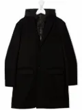 Fendi Kids TEEN layered single-breasted wool coat - Black