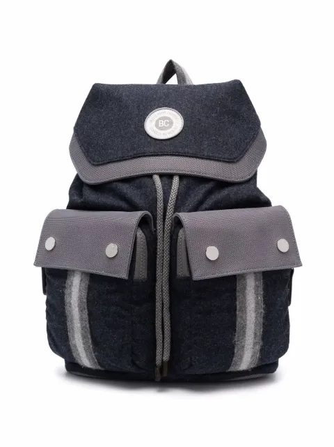 Brunello Cucinelli Kids - virgin wool striped backpack