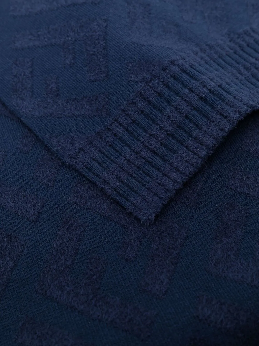 Fendi Monogram-pattern Scarf In Blue