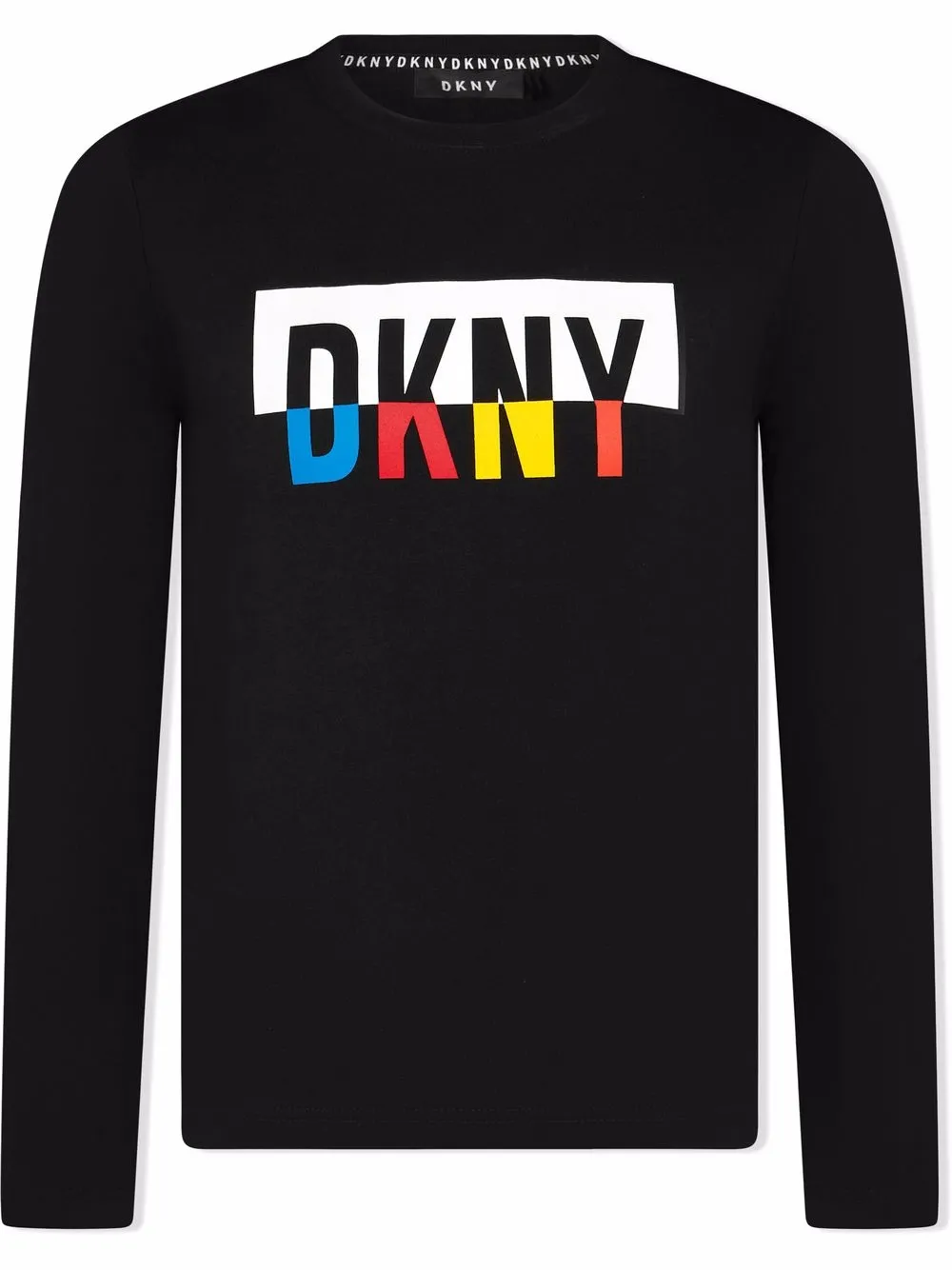 фото Dkny kids футболка в стиле колор-блок с логотипом