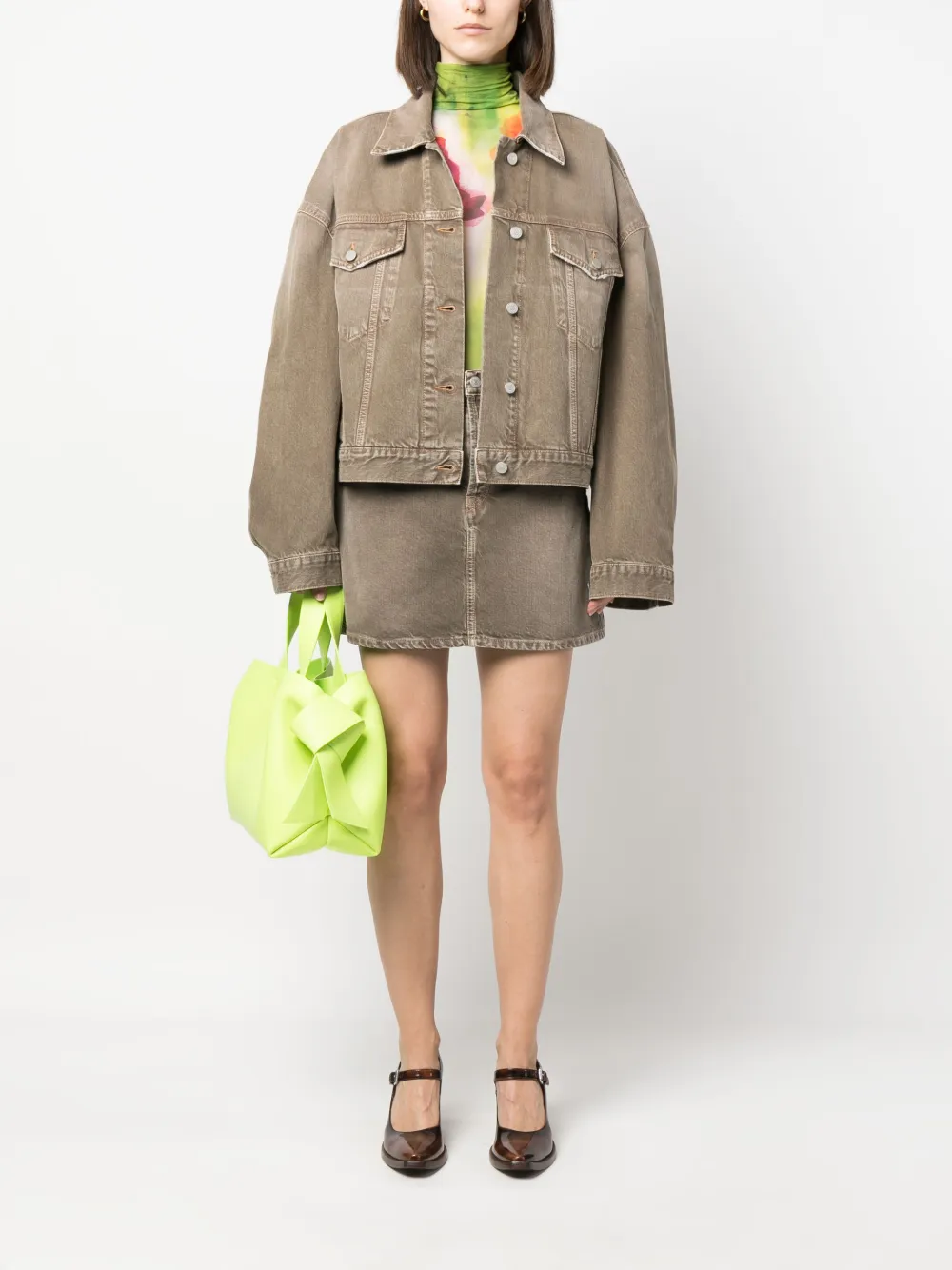 Acne Studios oversize trucker denim jacket - Bruin
