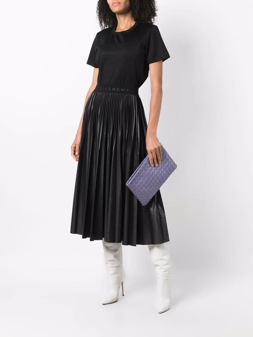 фото Fendi футболка с тисненым логотипом