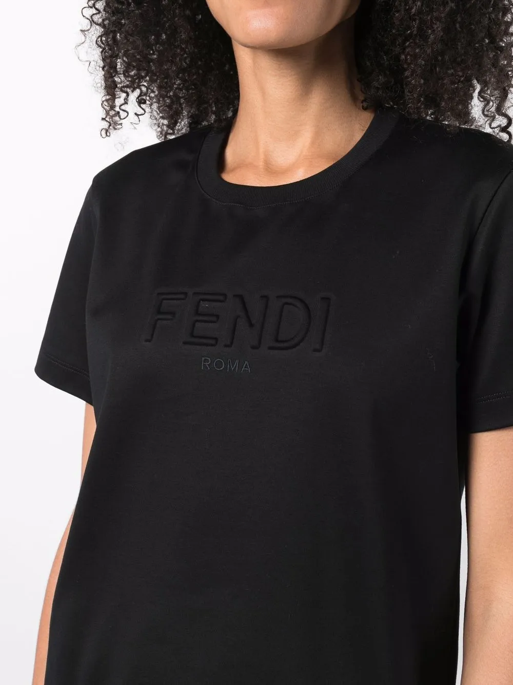 фото Fendi футболка с тисненым логотипом