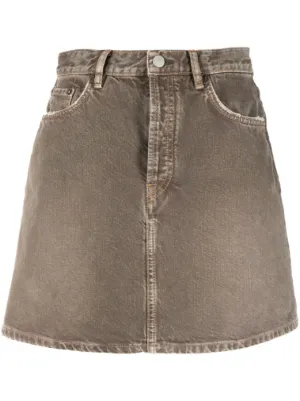 Acne a sales line denim skirt
