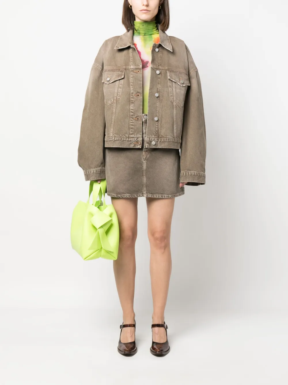 Acne Studios denim mini skirt - Bruin