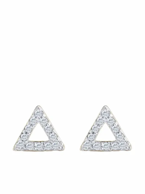 Mateo - 14kt yellow gold triangle diamond stud earrings