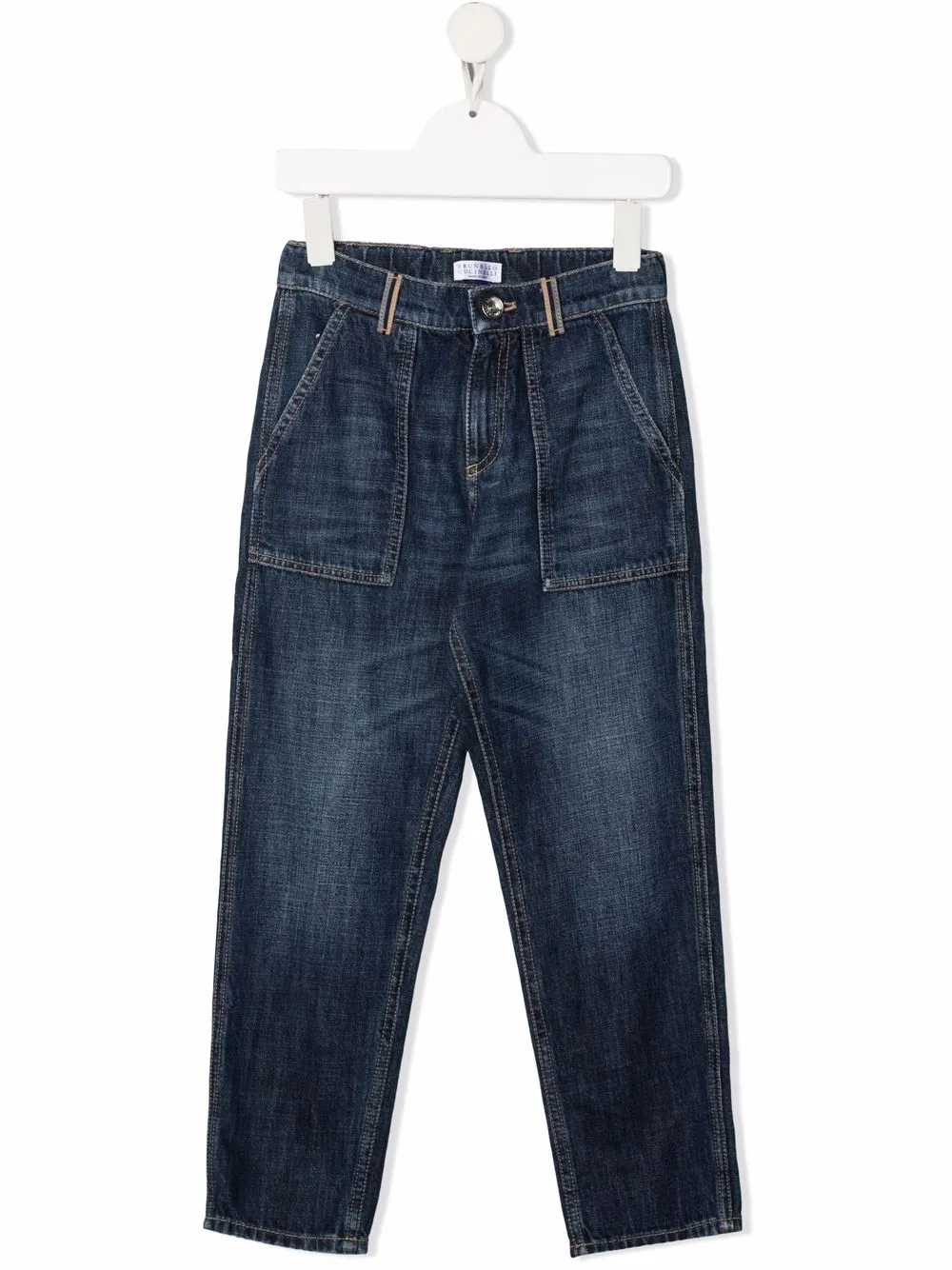

Brunello Cucinelli Kids jeans rectos - Azul