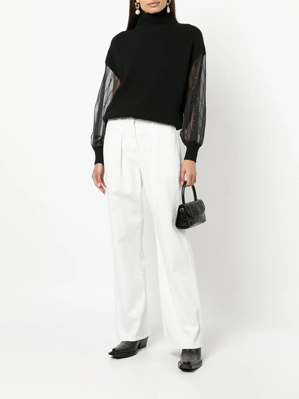 фото Brunello cucinelli широкие брюки с завышенной талией