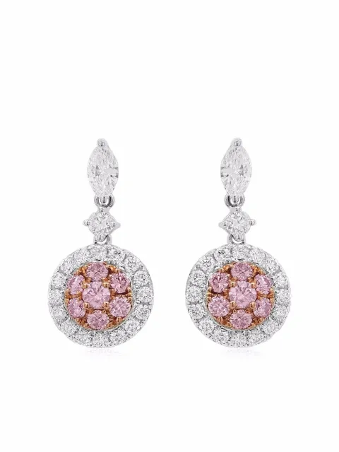 HYT Jewelry 18kt white gold Argyle pink diamond stud earrings
