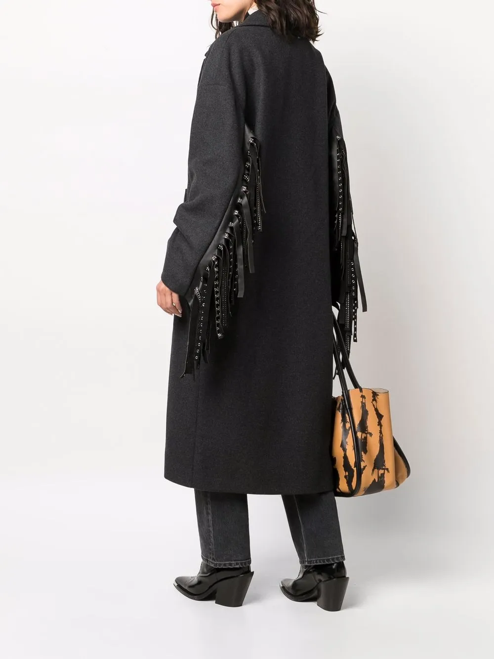 Golden Goose Mantel met enkele rij knopen - Grijs