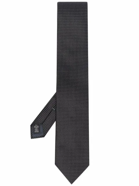 Zegna polka dot-print silk tie
