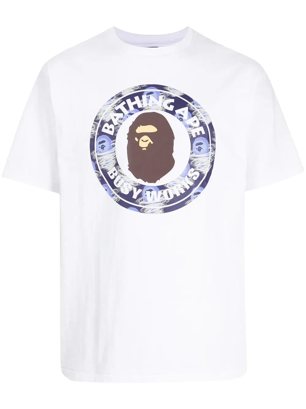 

A BATHING APE® playera con logo estampado - Blanco