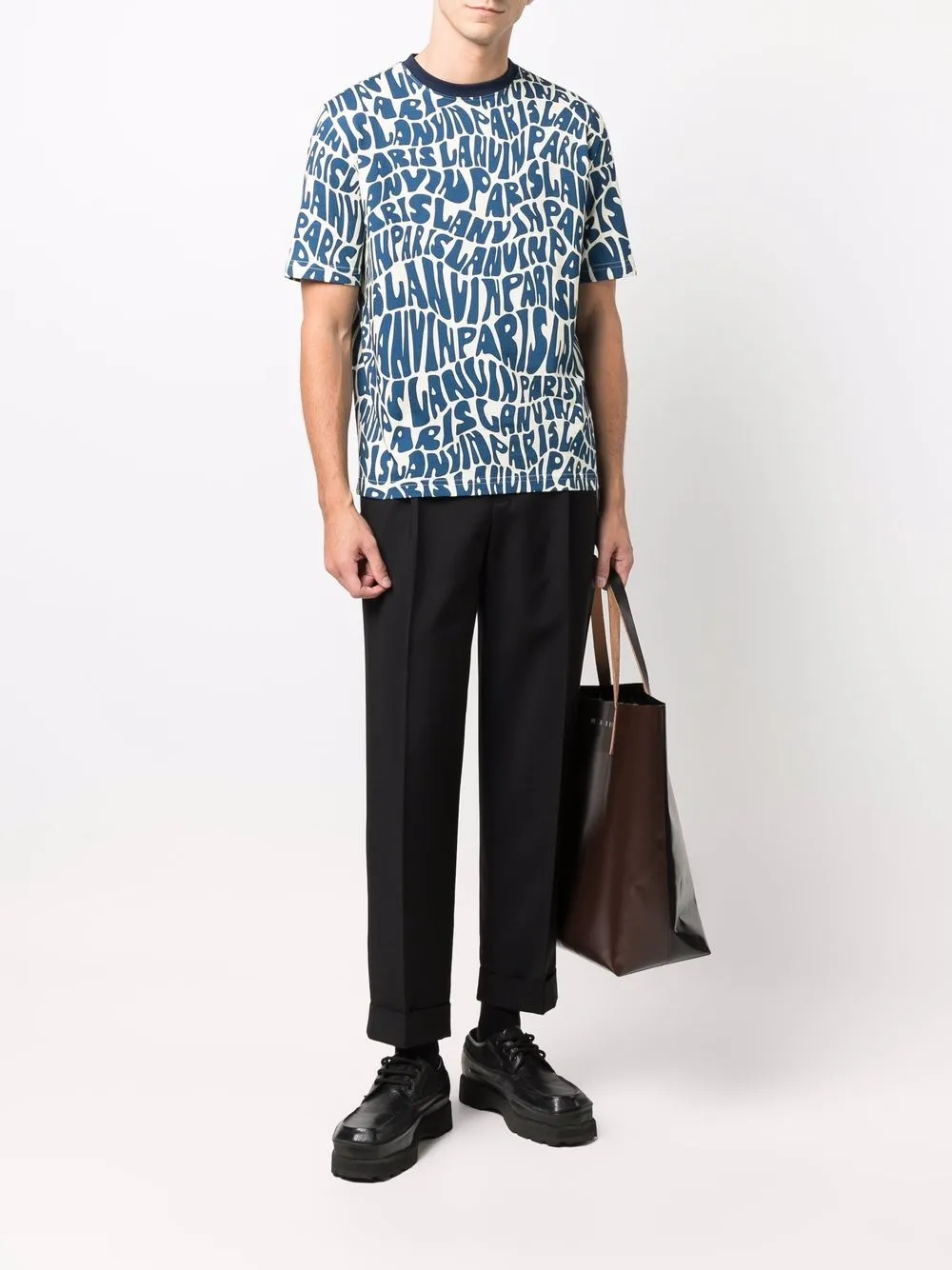 фото Lanvin футболка с графичным принтом